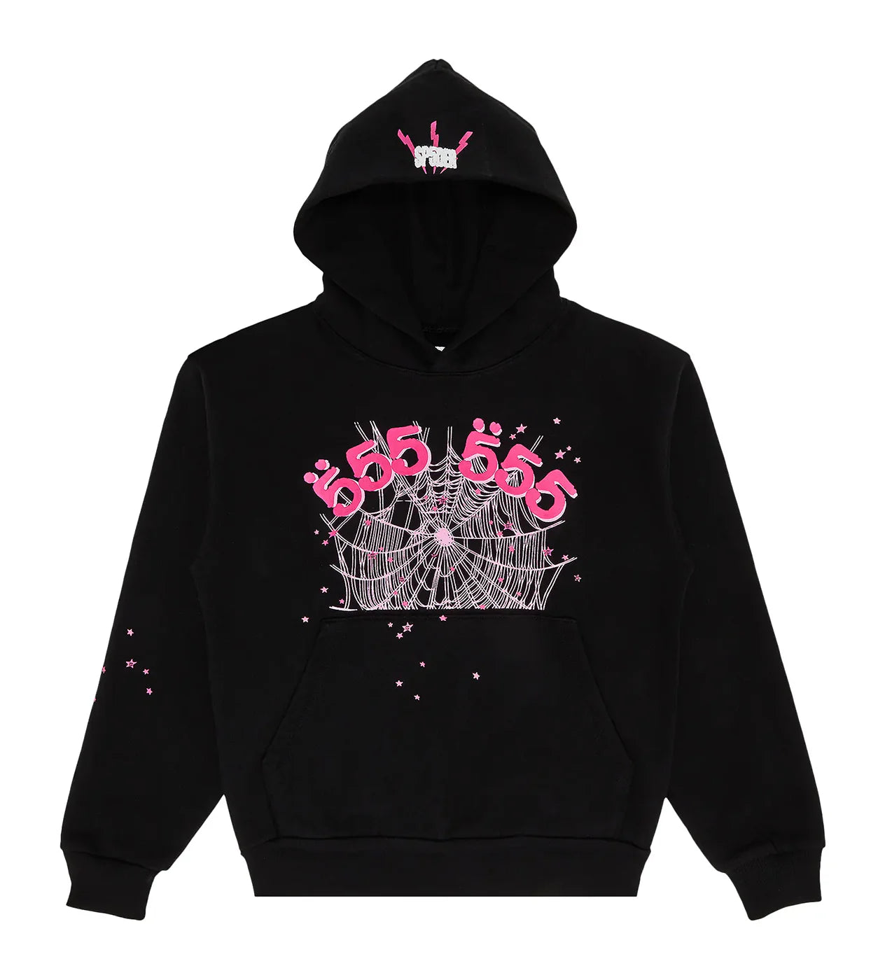 BLACK “555” SP5DER HOODIE